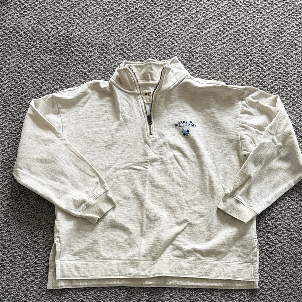 Roger Williams University Cream Quarter-Zip Pullover Sweater